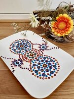 Schaal rechthoekig klein stippen