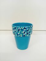 gestipte mok blauwkleurig