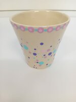 gestipte roze paars groen kleurig